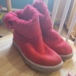 UGG Red Suede Winter Boots